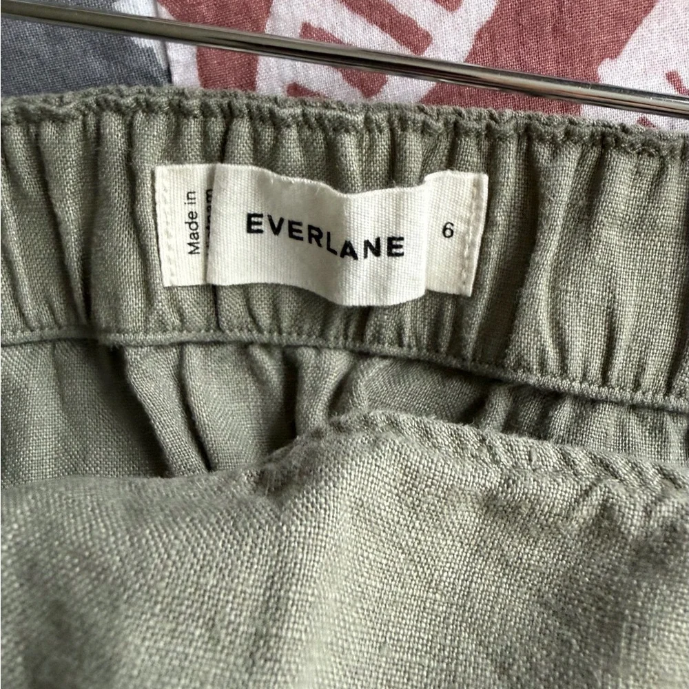 Everlane The Linen Side Button Jumpsuit Size 6 Sage Green - Picture 6 of 7